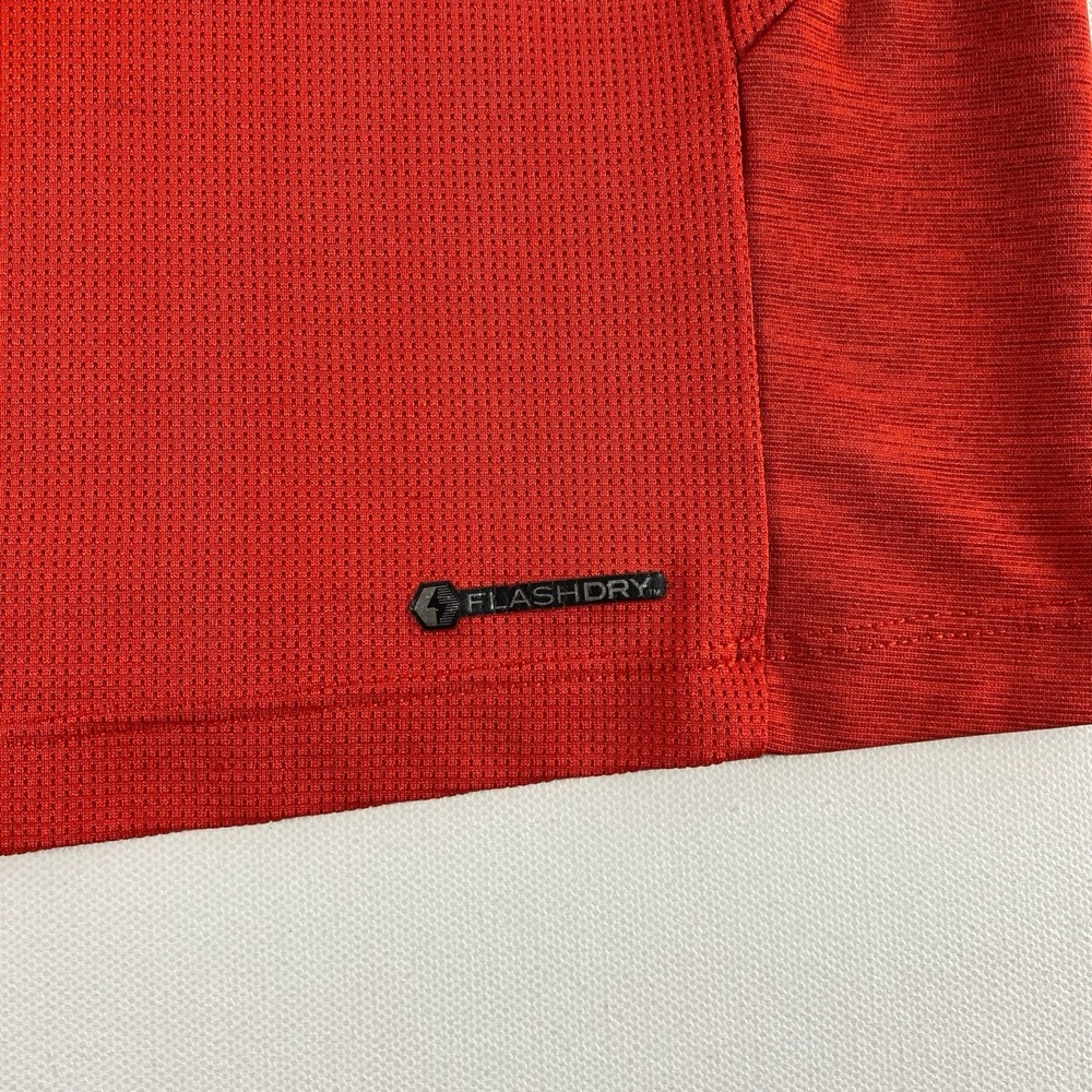 The North Face T Shirt Mens Small Orange FlashDry Short Sleeve Performance